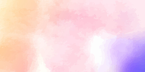 Abstract hand painted multi color pastel watercolor background with abstract cloudy sky concept with color splash design and fringe bleed stains and blobs