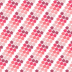 pink stars pattern with a transition from light to dark on a white background