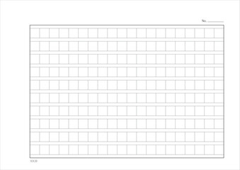 원고지 200자 가로 검은색 