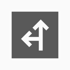 arrow junction icon, arrow vector
