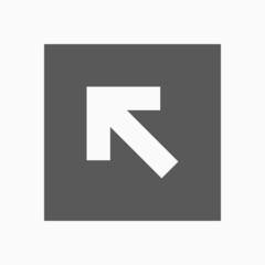 arrow left up icon, arrow vector