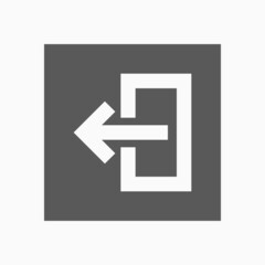 Fototapeta premium arrow out icon, exit vector, arrow illustration