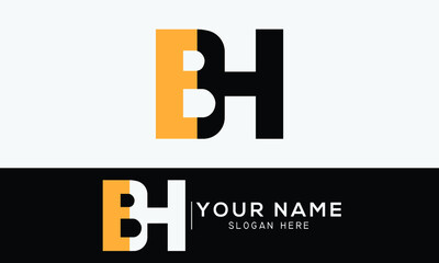 BH,HB,BH, Abstract Letters Logo Monogram 