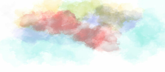 abstract watercolor background with watercolor splashes. cloud background with a pastel colour .Watercolor painted background. Abstract Illustration wallpaper.
