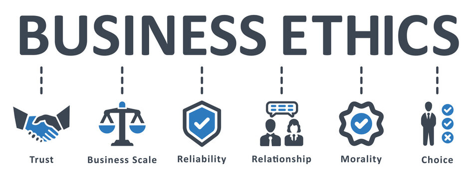 Business ethics icon - vector illustration . business, ethics, behavior, responsibility, trust, reputation, goal, infographic, template, presentation, concept, banner, pictogram, icon set, icons .
