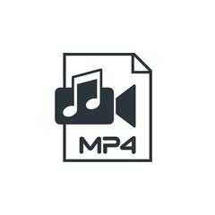 mp4 video music file icon