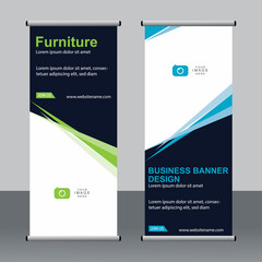 Business banner roll up set standee banner template Modern banner.