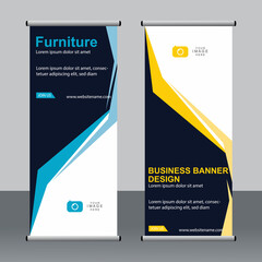 Business banner roll up set standee banner template Modern banner.