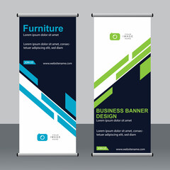 Business banner roll up set standee banner template Modern banner.
