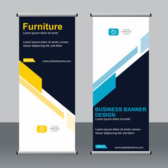 Business banner roll up set standee banner template Modern banner.