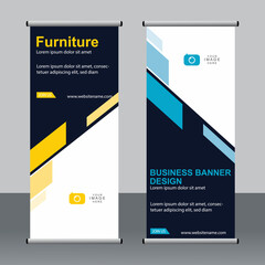 Business banner roll up set standee banner template Modern banner.