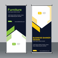 Business banner roll up set standee banner template Modern banner.