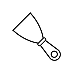 Deurstickers putty knife icon, plastering vector, putty illustration © milkywayy18