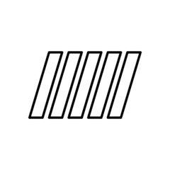 crosswalk icon, walk vector, road illustration