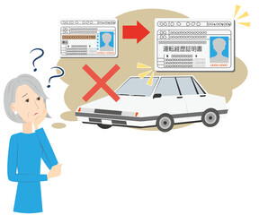 高齢になり免許を自主返納しようか迷うシニア女性