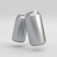 soda can mockup. Template for mock up your design. 3d illustration