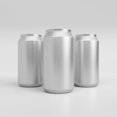 soda can mockup. Template for mock up your design. 3d illustration