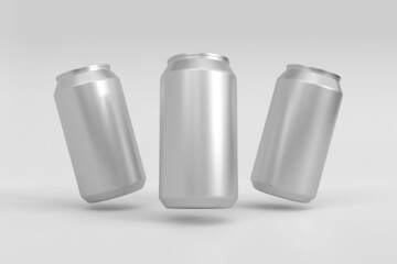 soda can mockup. Template for mock up your design. 3d illustration