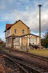 Fototapeta na wymiar Bahnhof Gernrode Harz Selketalbahn