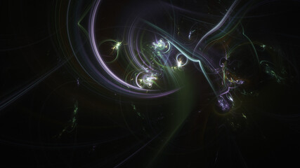 Abstract pale violet fiery shapes. Fantasy light background. Digital fractal art. 3d rendering.