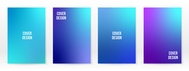 Minimal Poster. Pastel Soft. Blue Gradient Set.