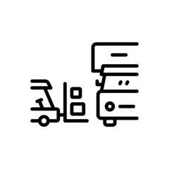 Black line icon for carriers