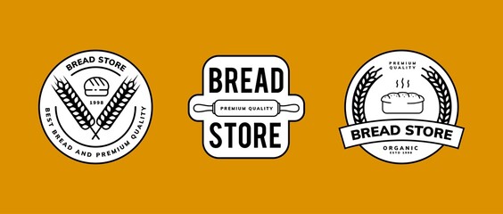Obraz premium bread logo template design 