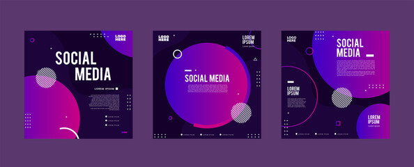 abstract social media template design