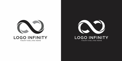 Infinity logo design.Grunge infinity symbol.