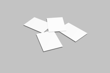 Realistic blank A4 flyer brochure for mockup. Paper or poster illustration. 3D Render.