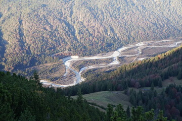 Herbststimmung im Isartal vom Hohen Grasberg bis Vorderriss