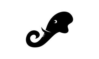 elephant head vector logo
