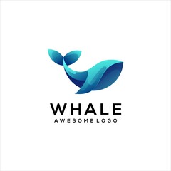 
Whale logo gradient colorful