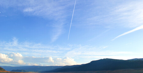 clouds over the mountains