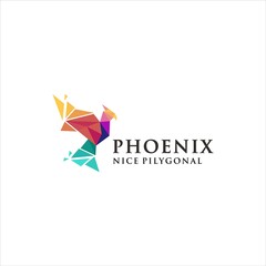 Phoenix colorful logo polygon triangle