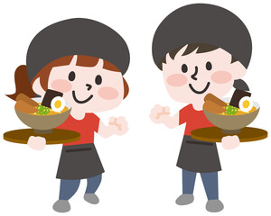 ラーメン屋の店員さん 