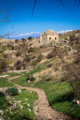 Fototapeta premium View to the remains of Acrocorinth castle