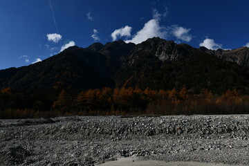 上高地風景 徳沢 紅葉 