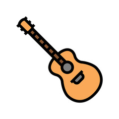 guitar musical instrument color icon vector. guitar musical instrument sign. isolated symbol illustration