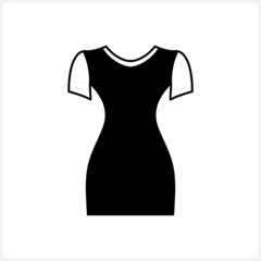 Doodle dress clip art isolated. Fasion icon. Vector stock illustration. EPS 10