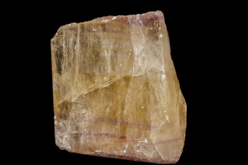 Macro stone mineral fluorite on a black background