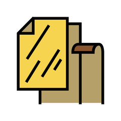 parchment paper color icon vector. parchment paper sign. isolated symbol illustration
