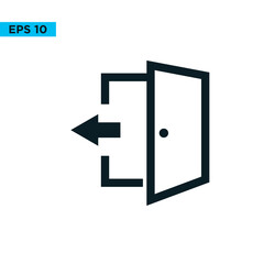 exit door design minimalist icon template