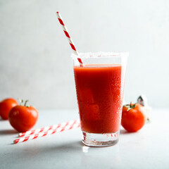 Traditional refreshing Bloody Mary cocktail