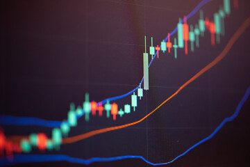 Forex market background, trading on the currency market Forex. Currency exchange rate for world...