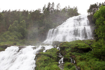 Svandalsfossen - the waterfall in Ryfylke scenic route, Norway