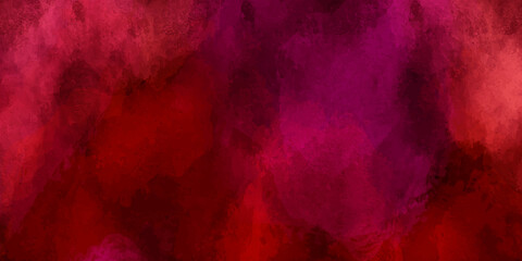 Abstract dark pink watercolor grunge digital paint background illustration for design. Red orange and yelllow background with watercolor and grunge texture design, colorful textured paper canvas.