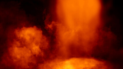 Fog and mist effect on isolated black background. Fire Smoke texture.