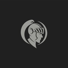 knight simple logo. vector illustration for business logo or icon