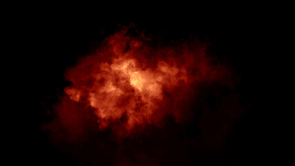 Fog and mist effect on isolated black background. Fire Smoke texture.